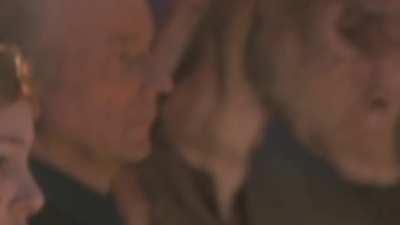 Jar Jar Binks Smiling at Qui-Gon Jinn's Funeral. That is All.