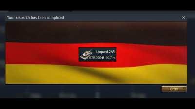 Concept for a special popup when a player unlocks the last vehicle in a line (Forum Suggestion)