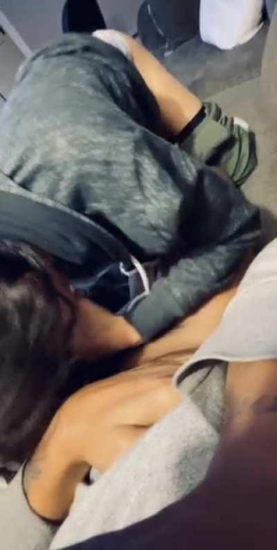 sucking sloppy. little slut first BBC