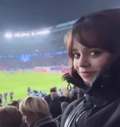 Jenna at the Champions League game in Paris