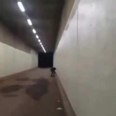 Fireworks in a tunnel