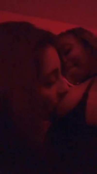 [r/breastsucking] toying with her friend's nipples