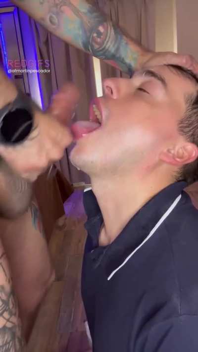 Good boys drink their cum