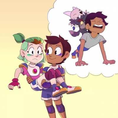 Luz is very glad she upgraded her nerd arms