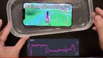 SLPT: Put your phone in water while gaming to avoid overheating