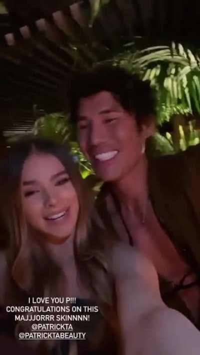 With makeup artist Patrick