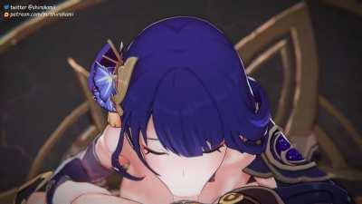 Raiden Shogun Blowjob (Shirakami)