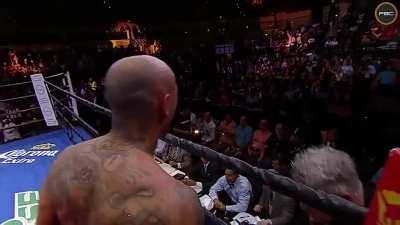 Collazo hurts Thurman with a wicked body shot then hunts him down for the rest of the round