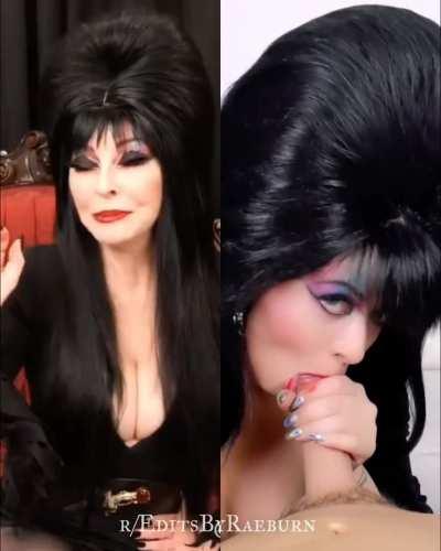 Elvira finishes him off with her mouth