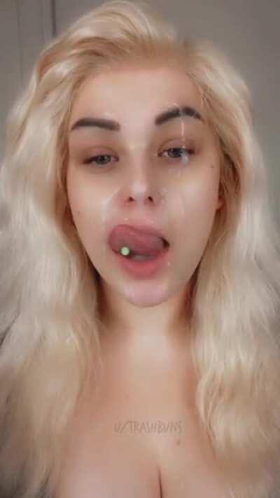 Welcome to the next episode of: I Take Huge Loads On My Face For The Internet 🖤 [OC]