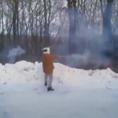 So anyway I started blasting