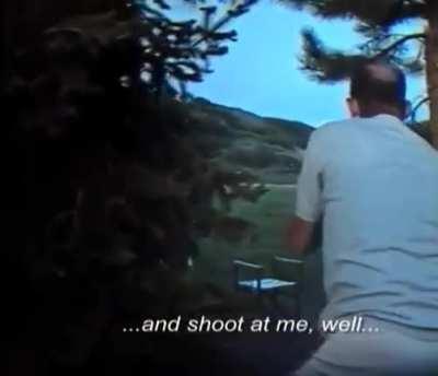 Hunter S. Thompson and his neighbor get in a friendly gunfight