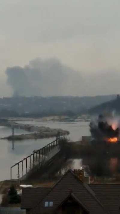 Artillery near Kiev, Ukraine right now