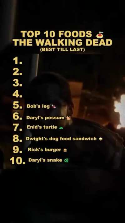 Daryl's snake looks yummy