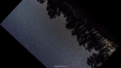 If the camera's optical axis is lined up *Exactly* with Earth's axis of rotation, all you need to do to stabilize the footage is spin the frame backwards at 0.0007 rpm (1 revolution per day)!