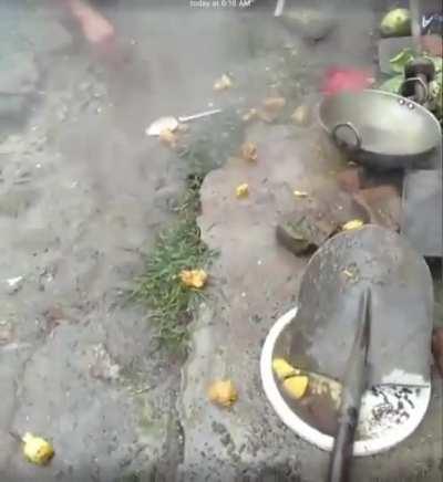 Fighting firewood doesn't end well