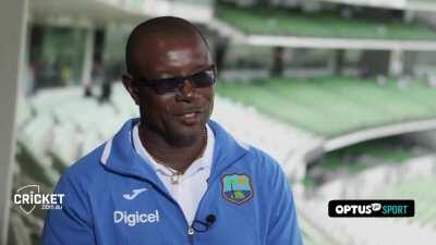 Deadly slower bowl by Curtly Ambrose.