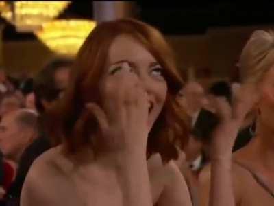 When they make fun of her eyes (Golden Globes, 2015)