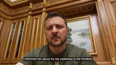 President Zelenskyâs night time address