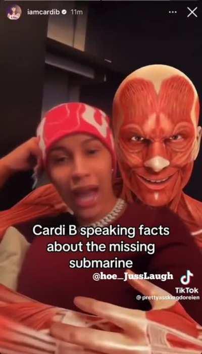 Cardi B taking to the internet, calling out the Stepson of the Billionaire, Hamish Harding (of the Titanic bound submersible).
