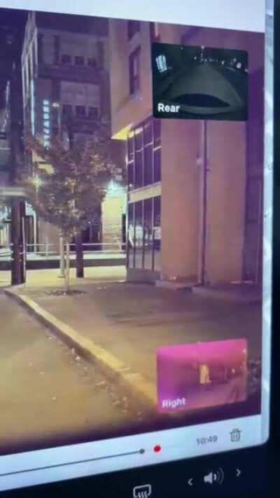 Shoutout to Sentry mode for capturing this jerk throwing a rock at my front and rear windshield