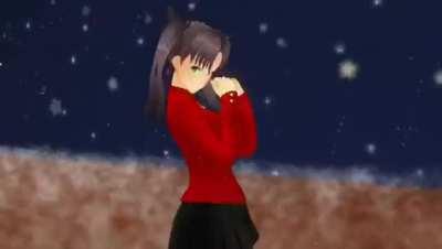 rin while archer literally dies fighting berserker