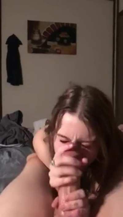 Sloppy Handjob & Facial by a Cute Girl