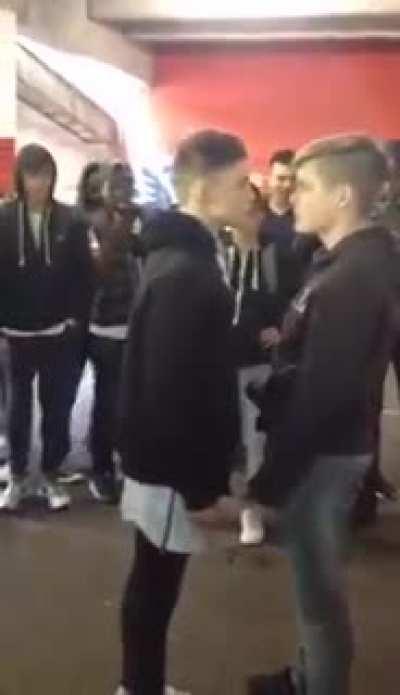 Dude with the black shoes was waiting for this day.