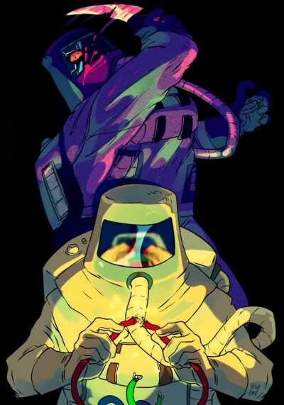 Who turned off the lights? (Art by beebeedibapbeediboop tumblr)