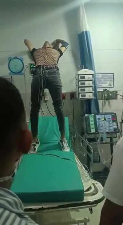 In the hospital things got exciting