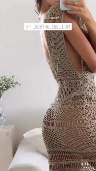 Isabelle Mathers is a barely there dress