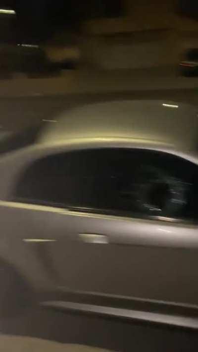 This guy destroys random persons car for fun