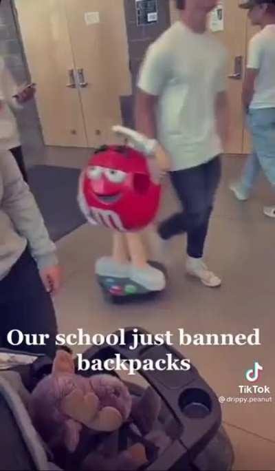 with banning backpacks