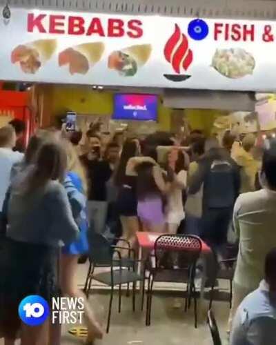 Police say they're investigating a number of potential COVID breaches over the weekend, including this kebab shop in the Valley which is alleged to have hosted an impromptu dance party in the early hours of Sunday morning.