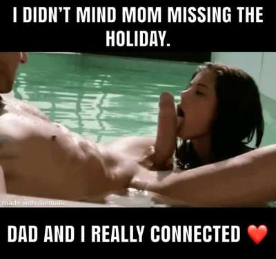 Father and daughter connect