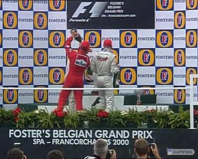 When Michael Schumacher Runs Out Of Champagne And His Brother Is On The Podium Too