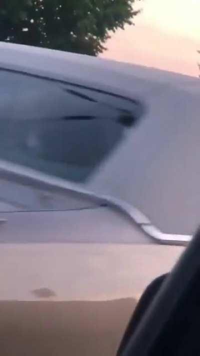 Hmmm. Kyle Rittenhouse seems aggressive towards women. red, white, and blue shorts