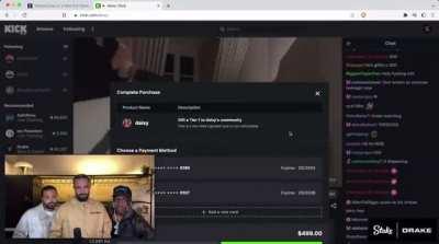 Drake the type to have his card decline and say this