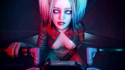 Harley Quinn Riding (its-gergless)