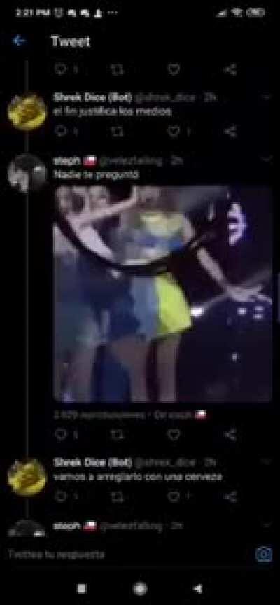 Imagínate pelear con un bot