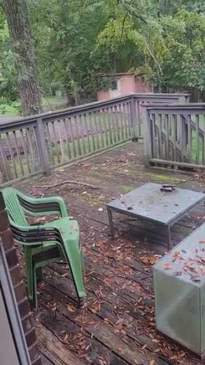 I fell asleep and then it started raining