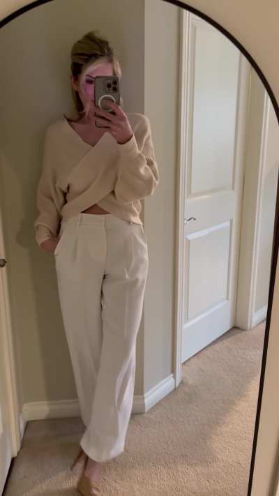 A corporate milf in white...professional by day...but...