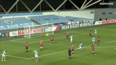 Manchester City W [3] - 0 Manchester United W : Caroline Weir 84’ [Great Goal]