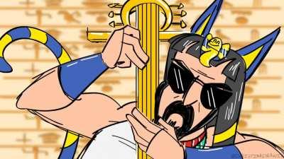 LittleVMills is workin' that Ankha Cosplay