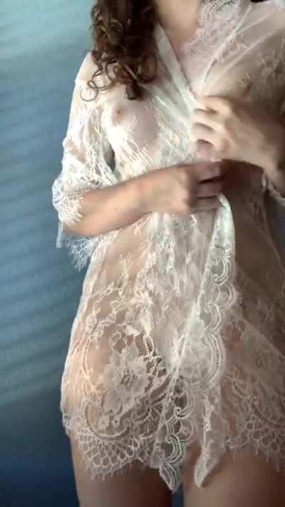 my robe is cute, but I think you’ll like what’s underneath.. 😇