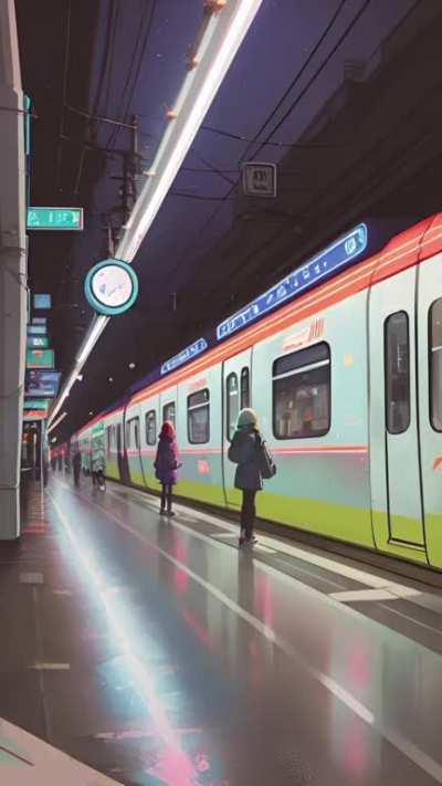 Anime Version of Nagpur City (orange city) landmarks including Majhi metro, deeksha bhoomi, Taj bagh