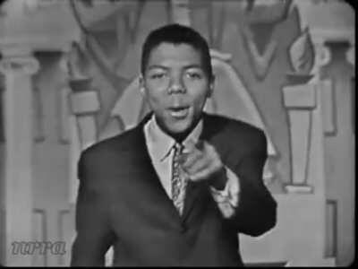 A mainly white audience (1950s) realise Frankie Lymon was black.