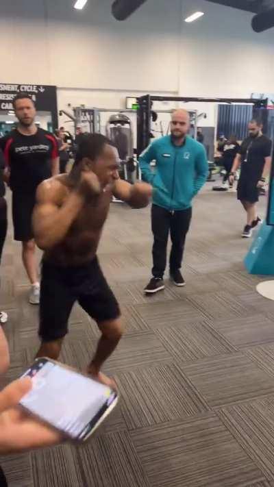 When the police come for you at the gym.