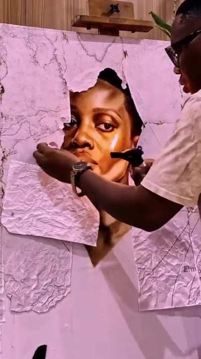 Painting with literal fire on a canvas🤯