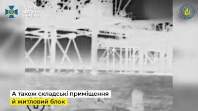 Ukrainian Security Service, using naval drones and FPVs launched from them, destroyed a Russian radar and warehouses on gas platforms in the Black Sea. May 2025